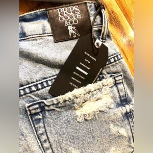 PRPS Ripped Blue Cropped Jeans